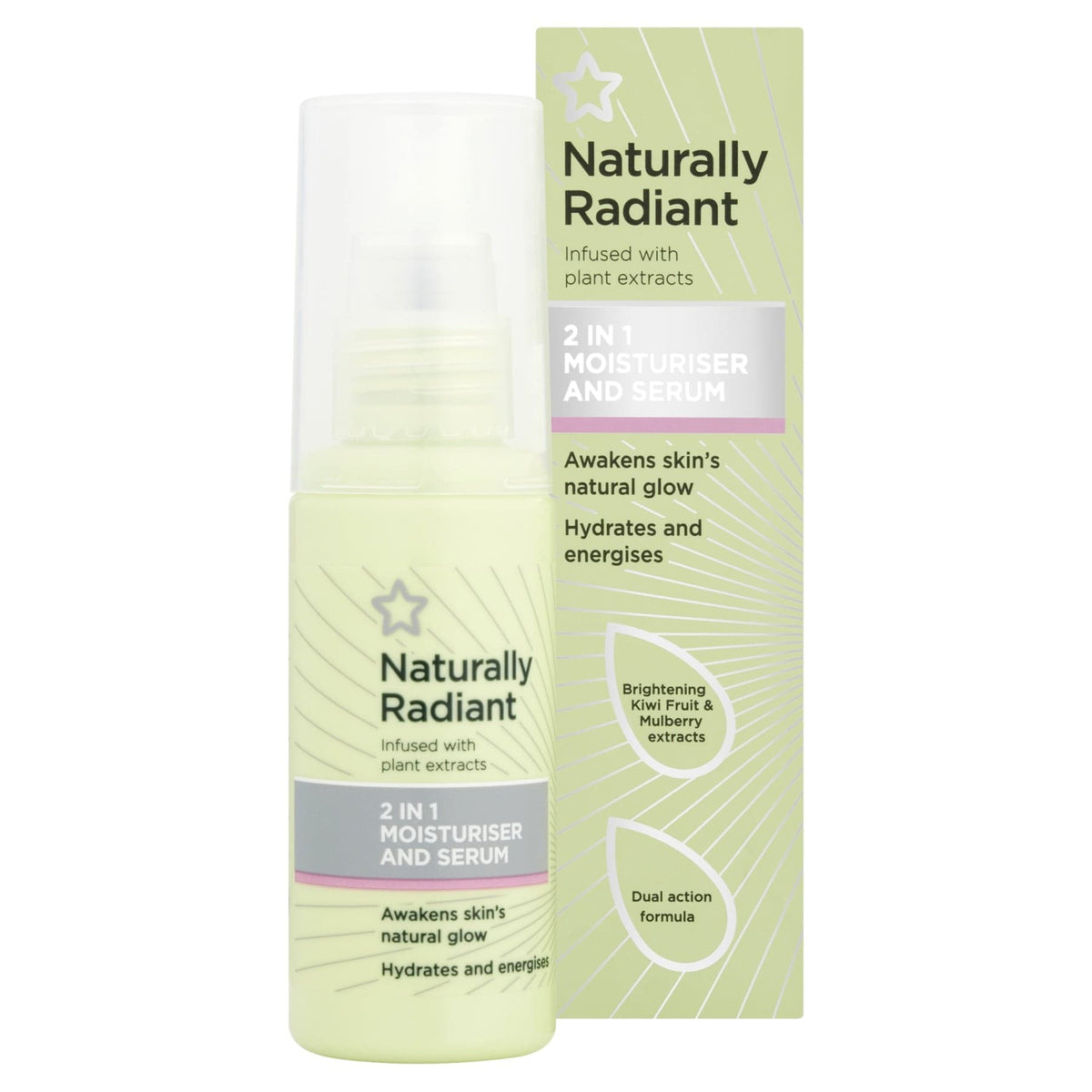Naturally Radiant 2-in-1 Moisturiser & Face Serum 50ml