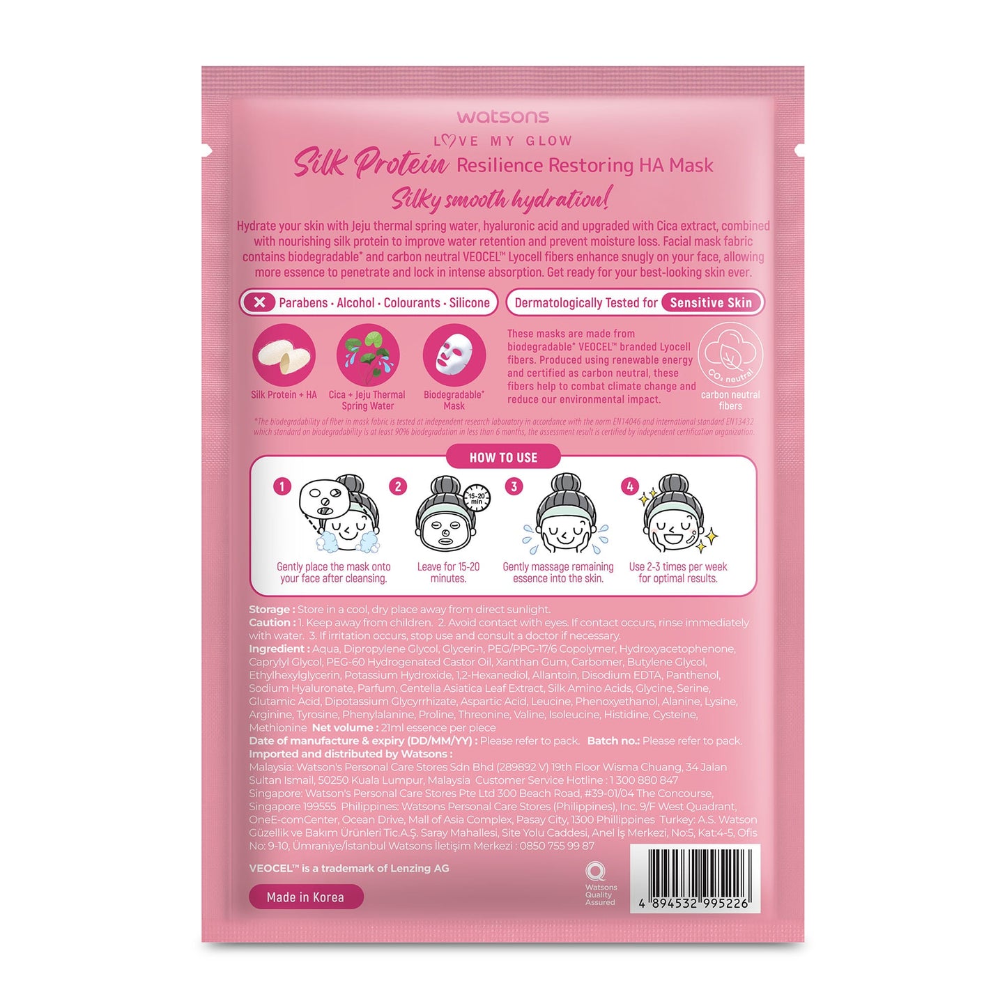 Silk Protein Resilient HA Mask 1pc