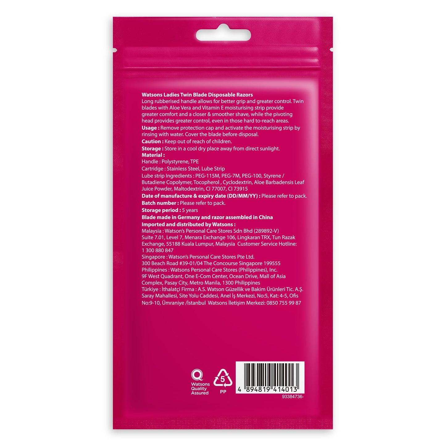 Watsons Ladies Twin Blade Disposable Razors 6s