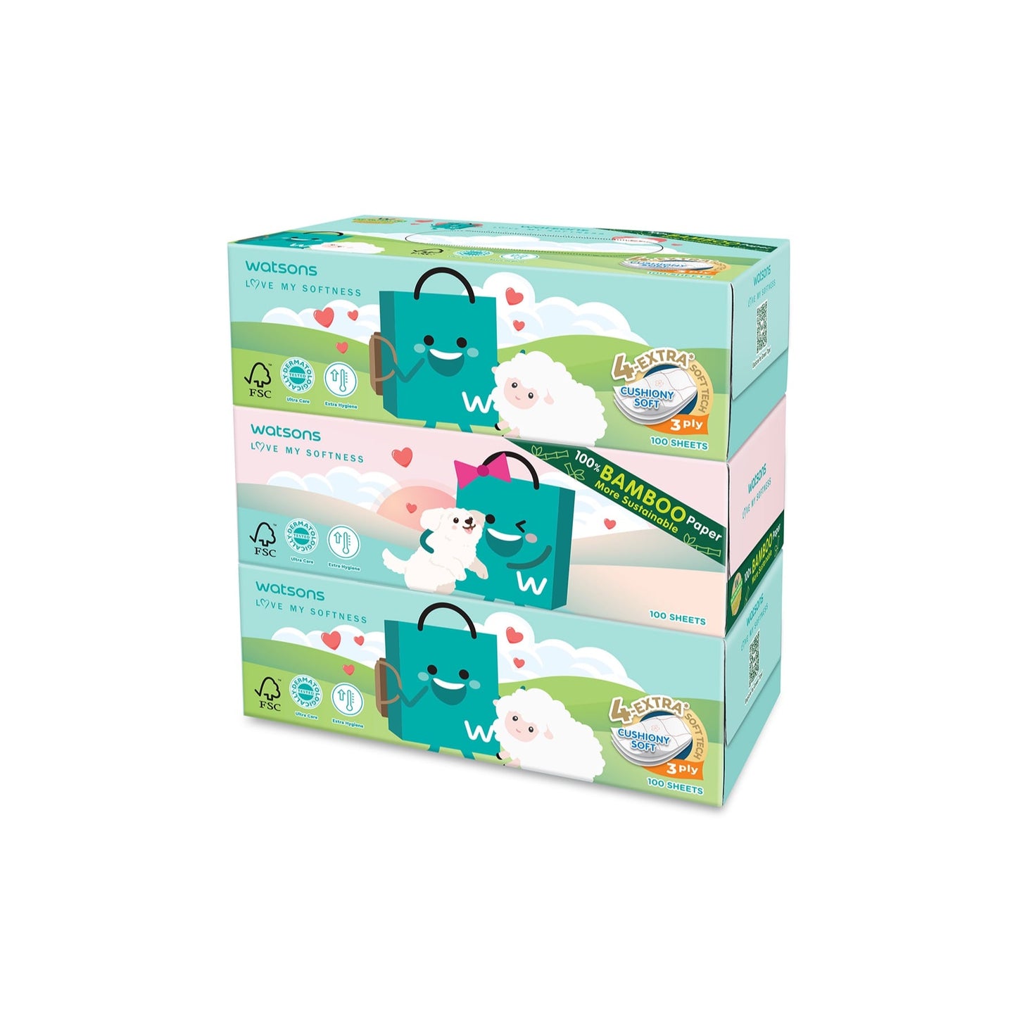 Watsons Watsbag Velvet Facial Tissue Box