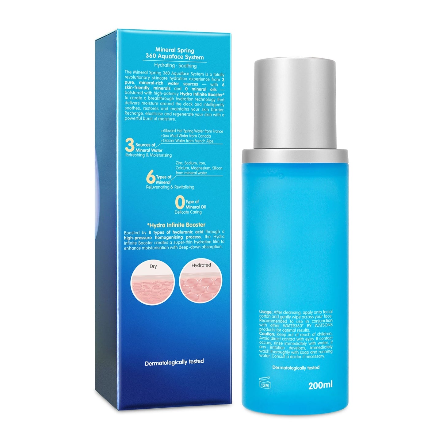 Water 360 by Watsons Rich Moist Facial Toner 200ml