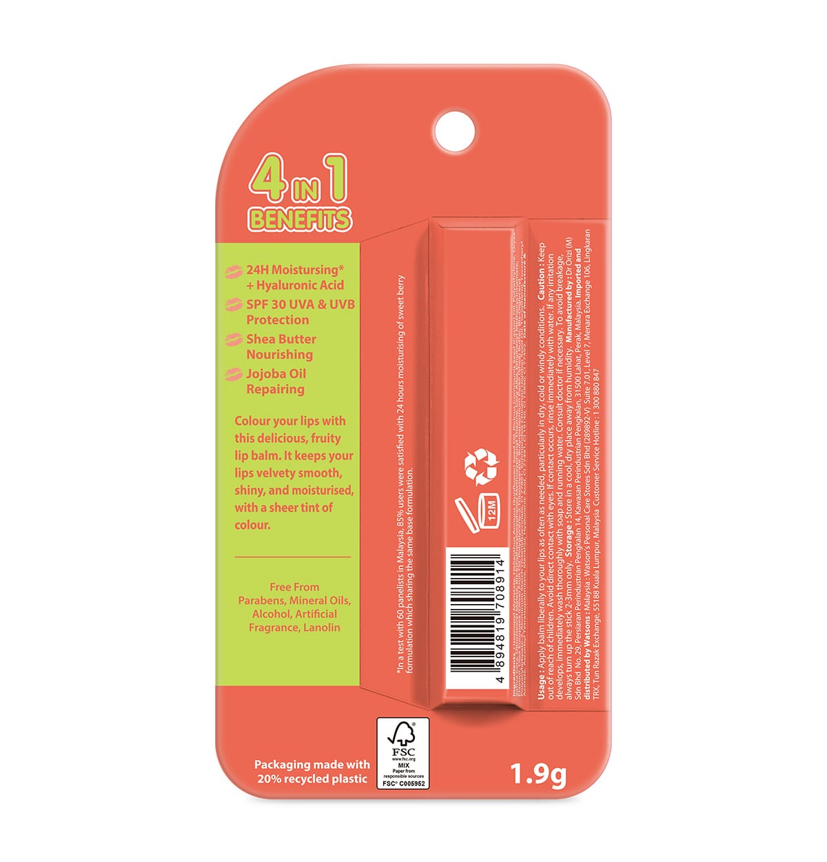 Alia Colored Lip Balm – Peach