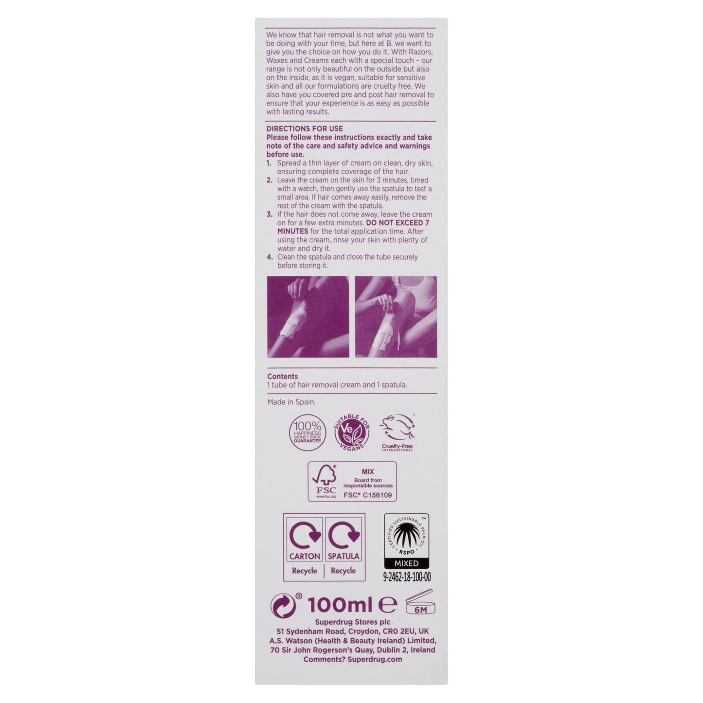 Superdrug B Hair Removal Cream