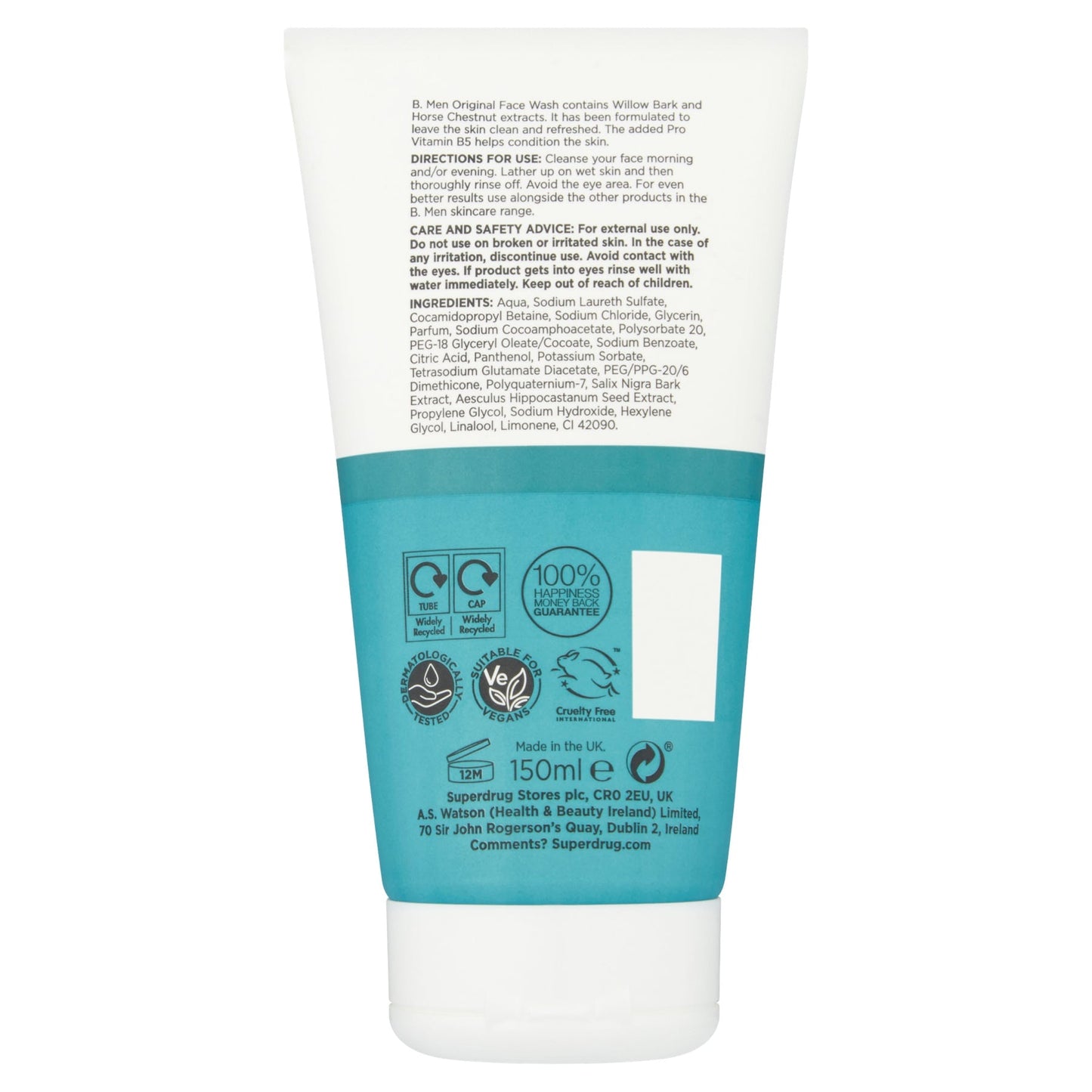 Superdrug B. Men Original Face Wash 150ml