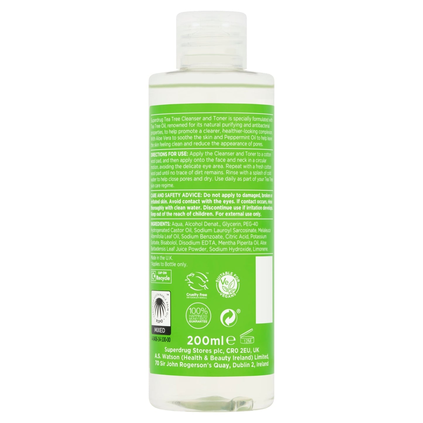 Superdrug Tea Tree Toner 200ml