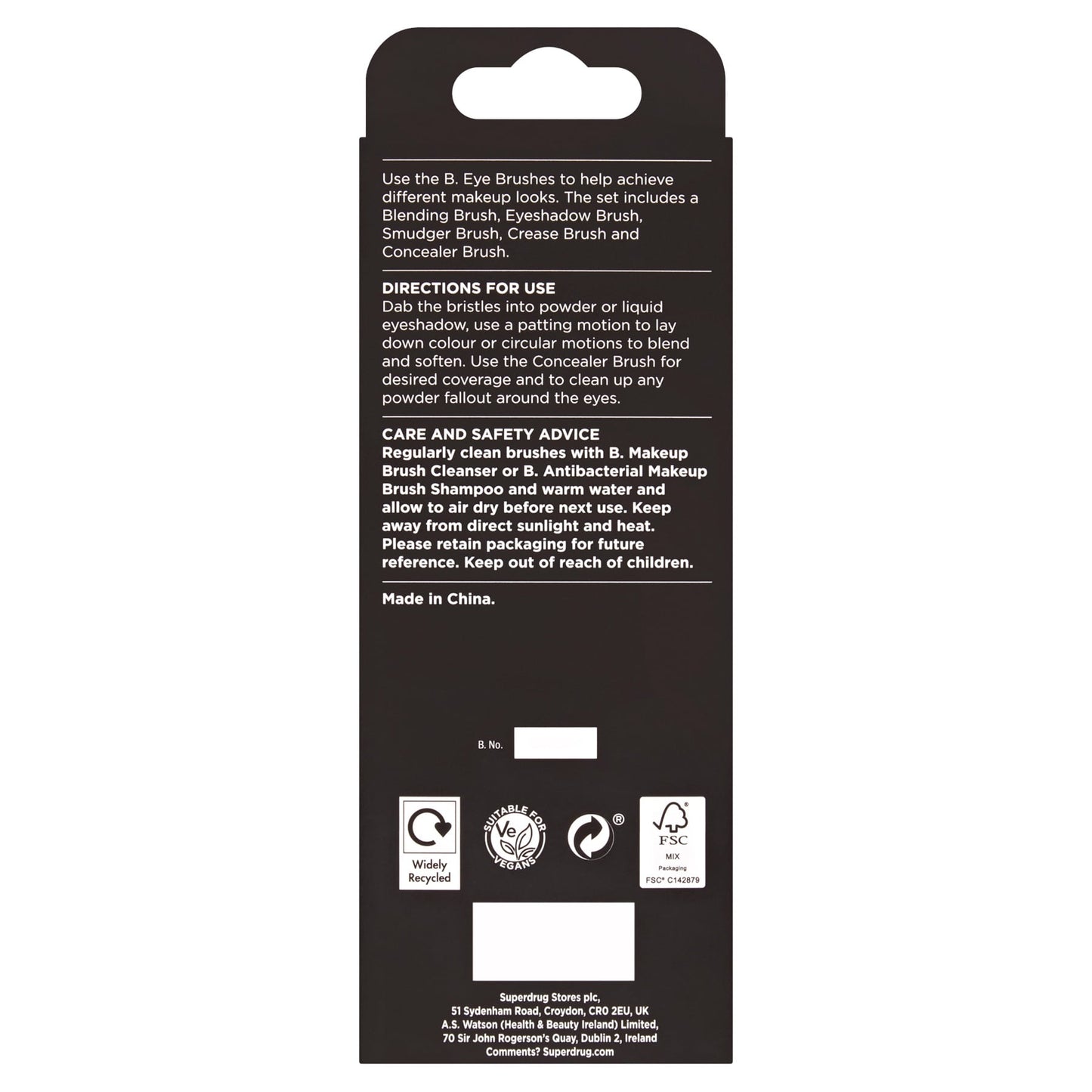 Superdrug B. 5 Piece Eye Brush Set