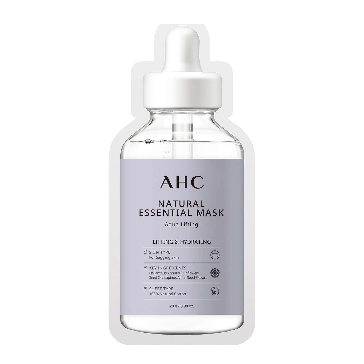 AHC Aqua Lifting Natural Essential Sheet Mask 1pc