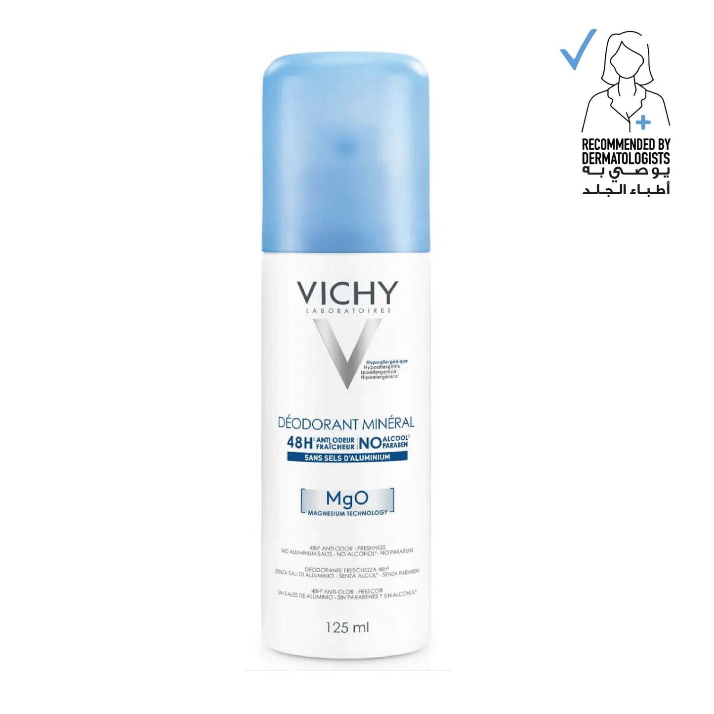 Vichy 48 Hour Mineral Aluminium-Free Spray Deodorant 125ml