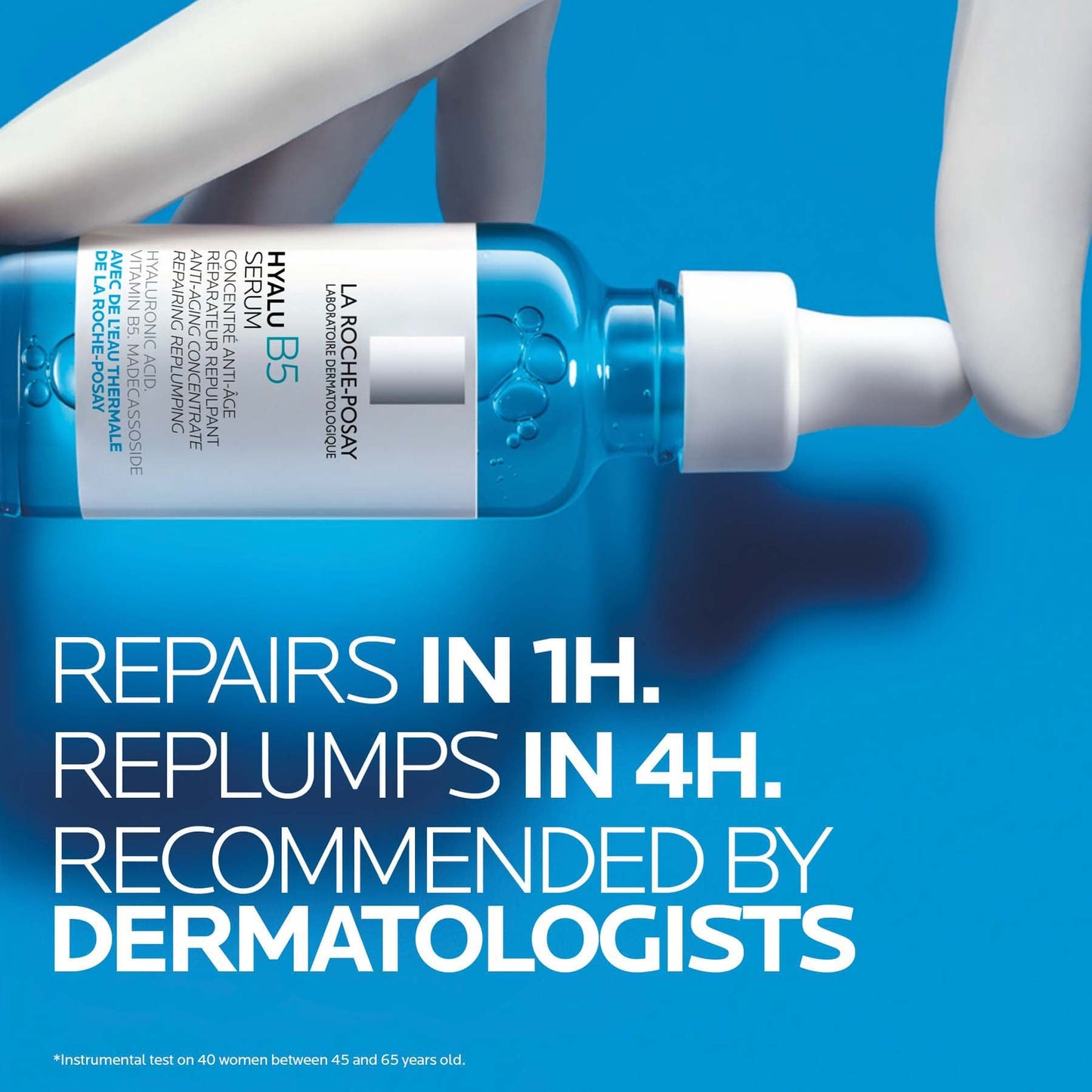 La Roche-posay Hyalu B5 Pure Hyaluronic Acid Serum for Face, Vitamin B5 + Hyaluronic Acid + Madecassoside, Hydrating Serum