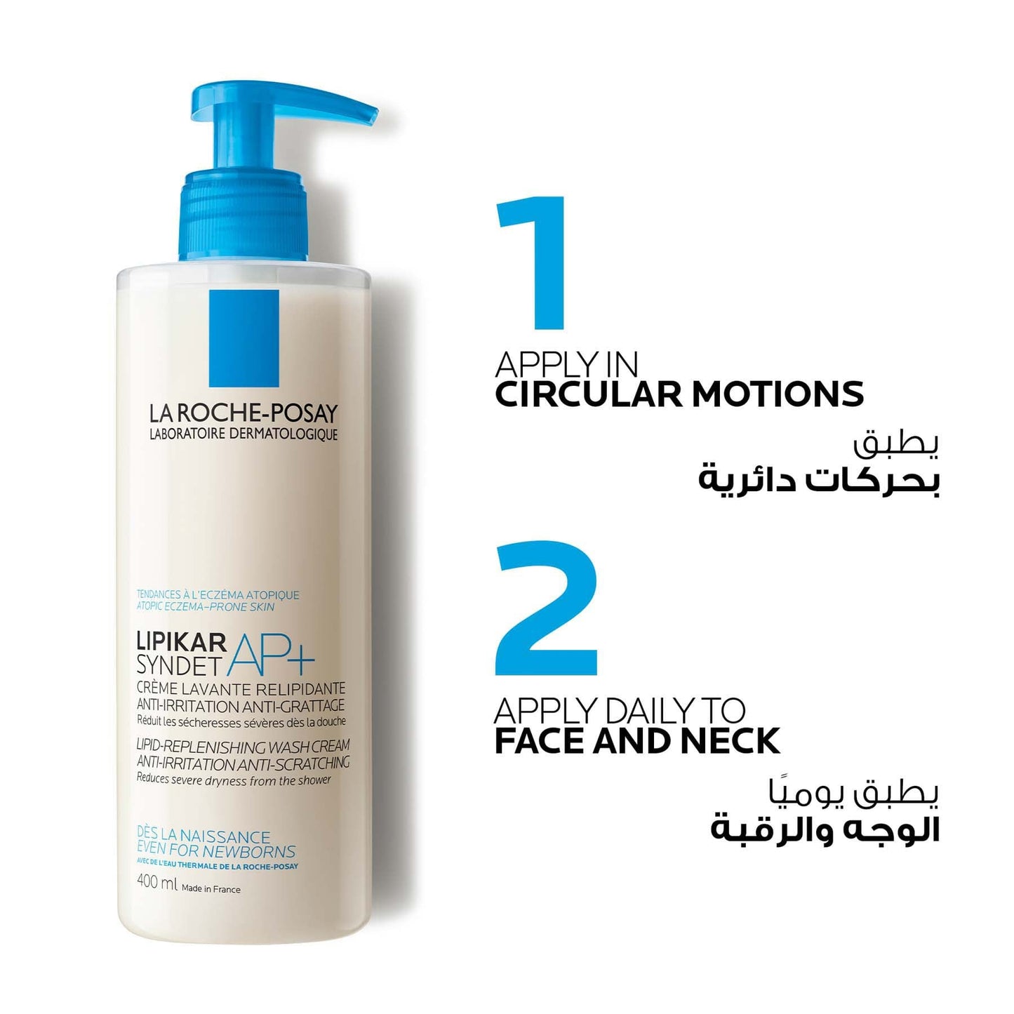 La Roche-posay Lipikar Syndet Ap+ Body Wash for Eczema Prone Skin 400ml