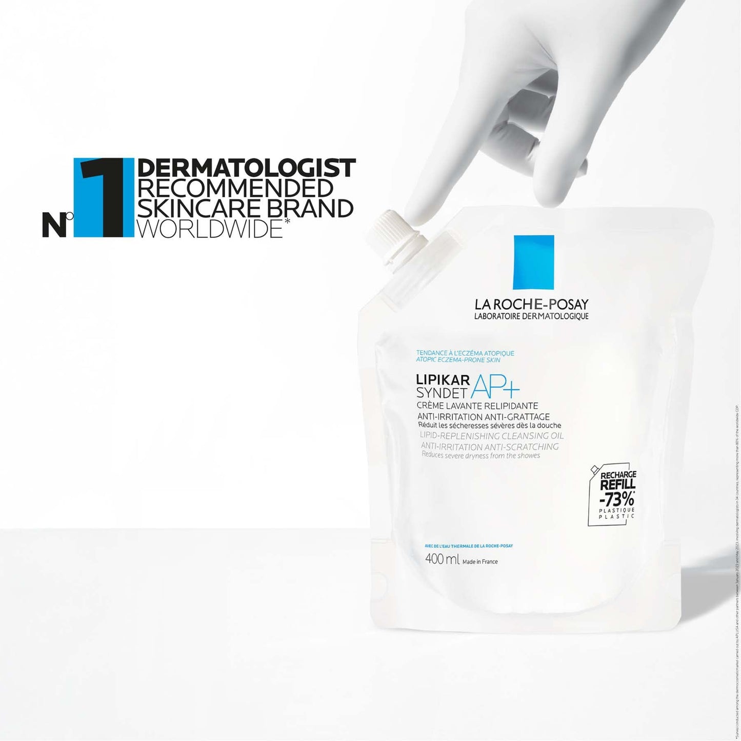 La Roche-posay Lipikar Syndet Ap+ Body Wash for Eczema Prone Skin Refill 400ml