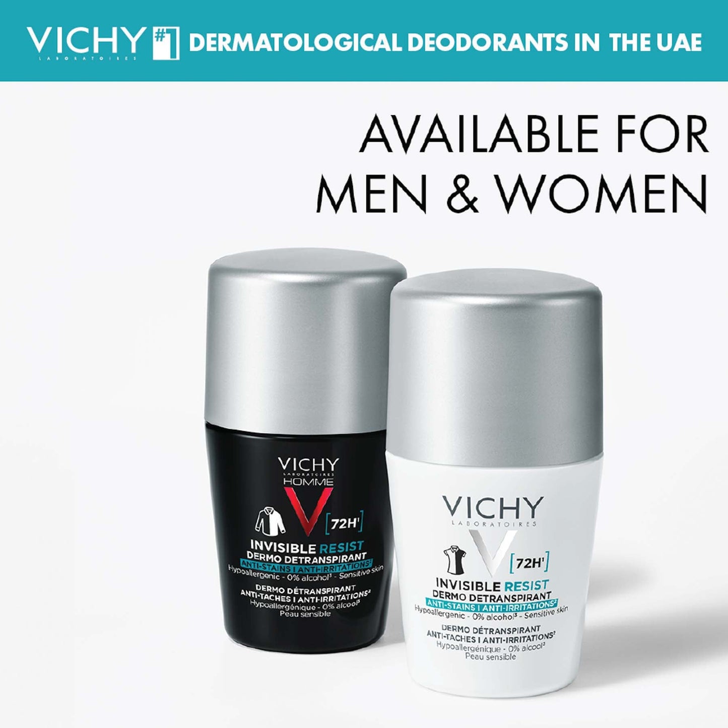 Vichy 72 Hours Invisible Resist Deodorant for Men 50ml
