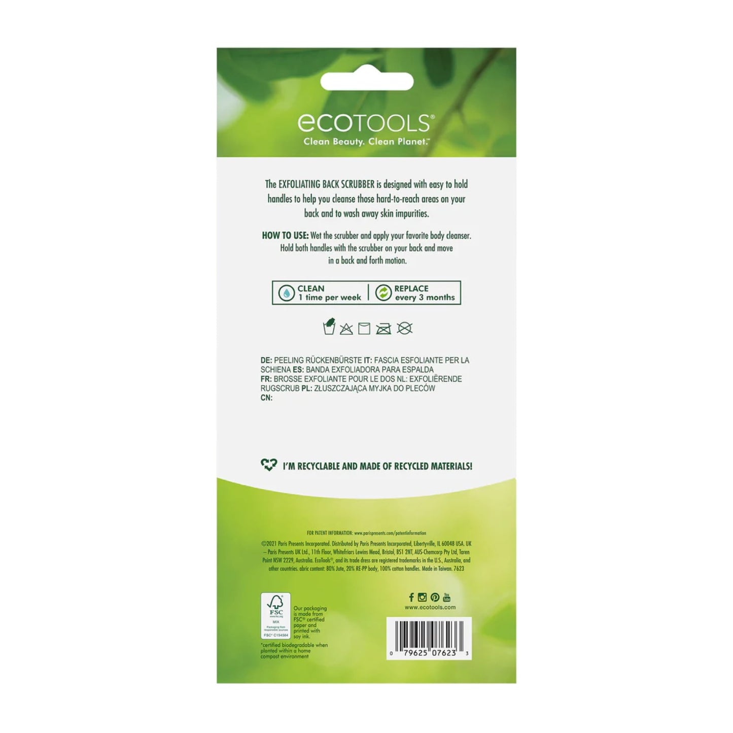 EcoTools Exfoliating Back Scrubber 1pc