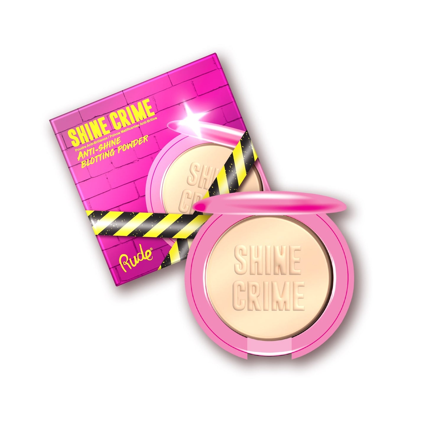 Rude Shine Crime Anti-shine Blotting Powder Natural