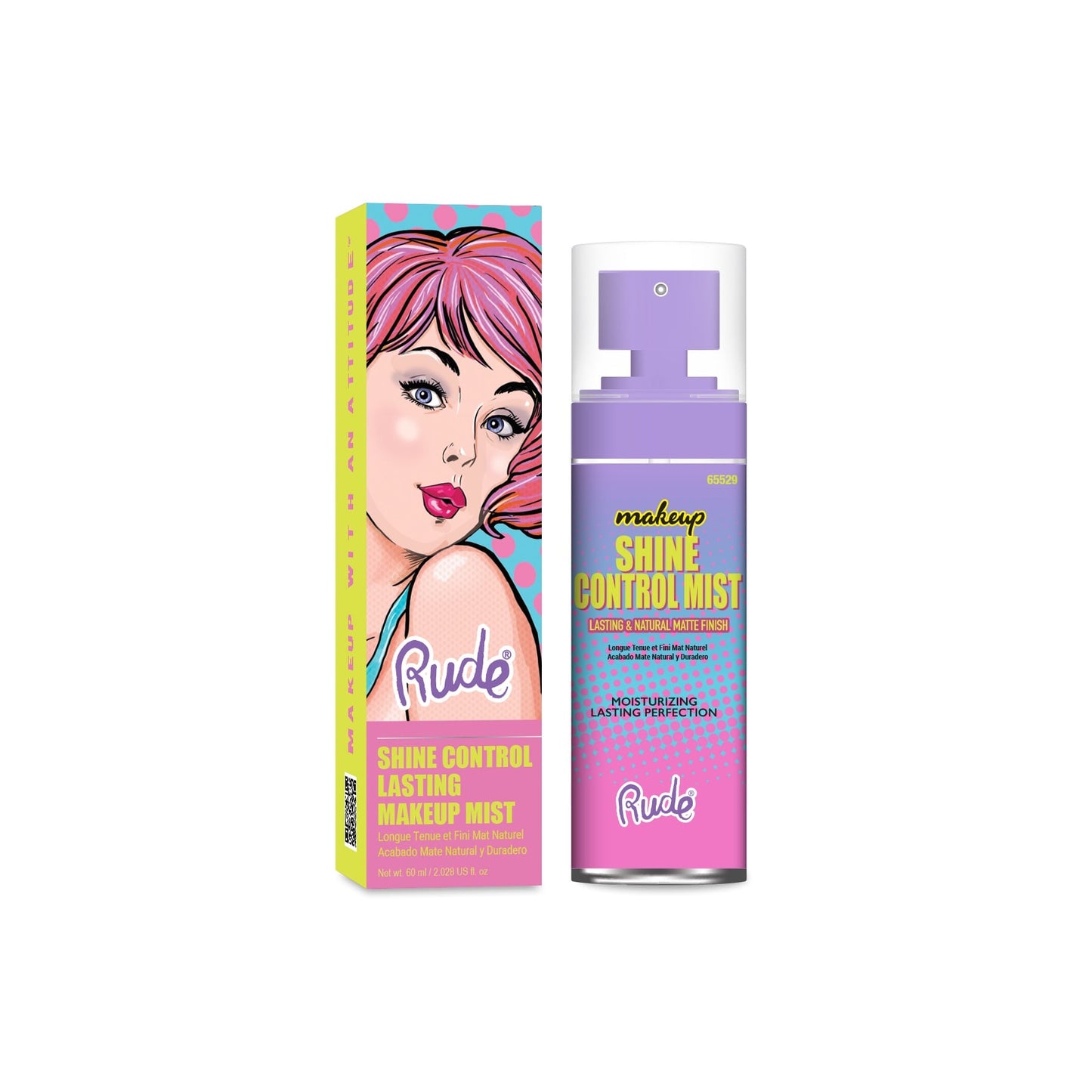Rude Shine Control Lasting Makeup Mist