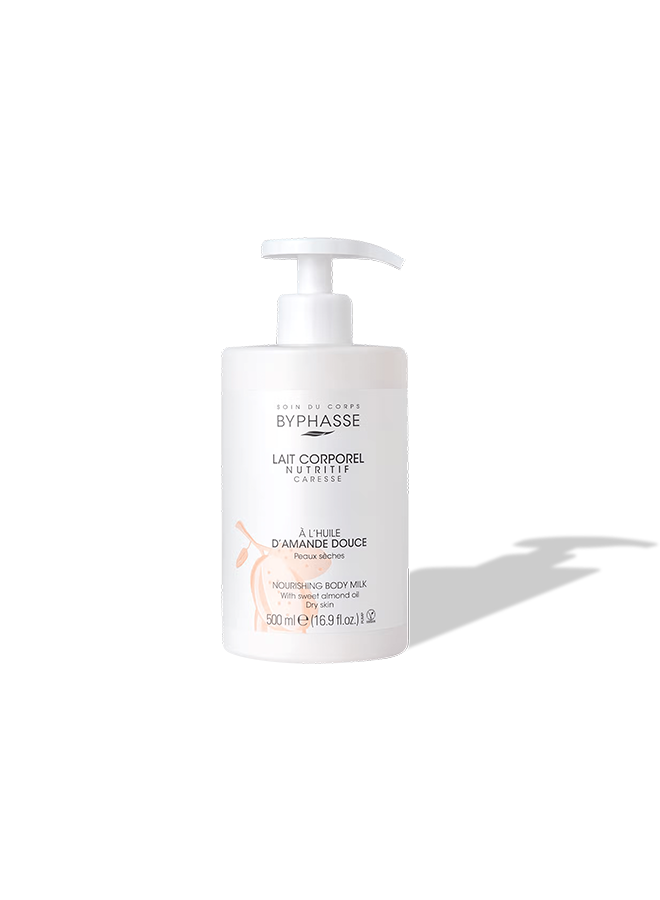 Byphasse Nourishing Body Milk With Sweet Almond Oil Dry Skin (Pump) 500ml