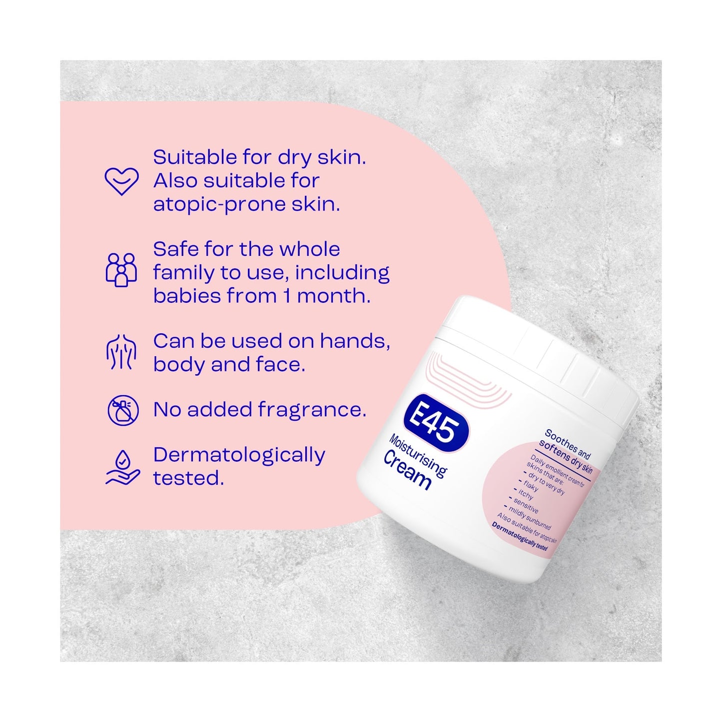 E45 Moisturising Cream 350g