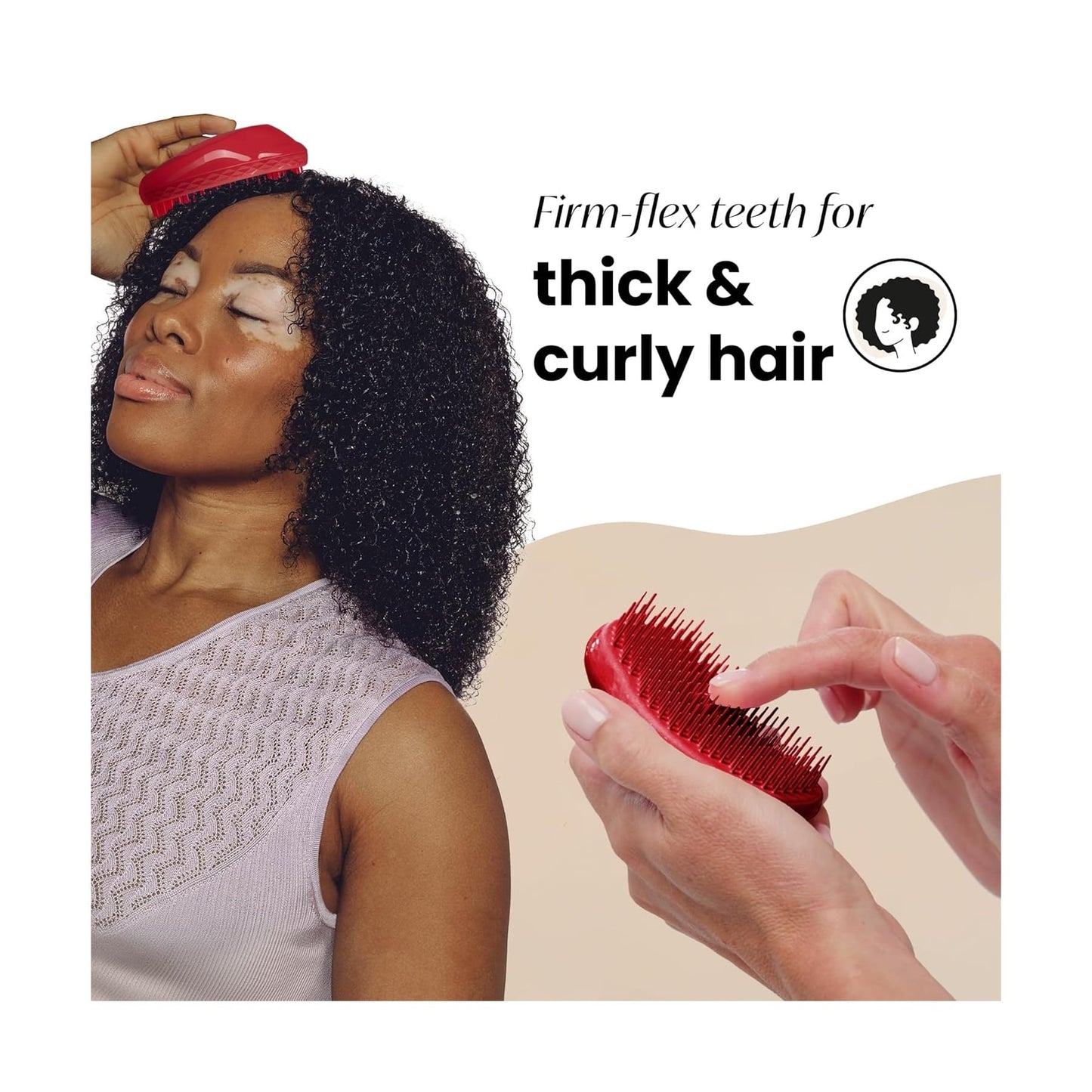 Tangle Teezer Original Thic&curly Salsa Hair Brush Red