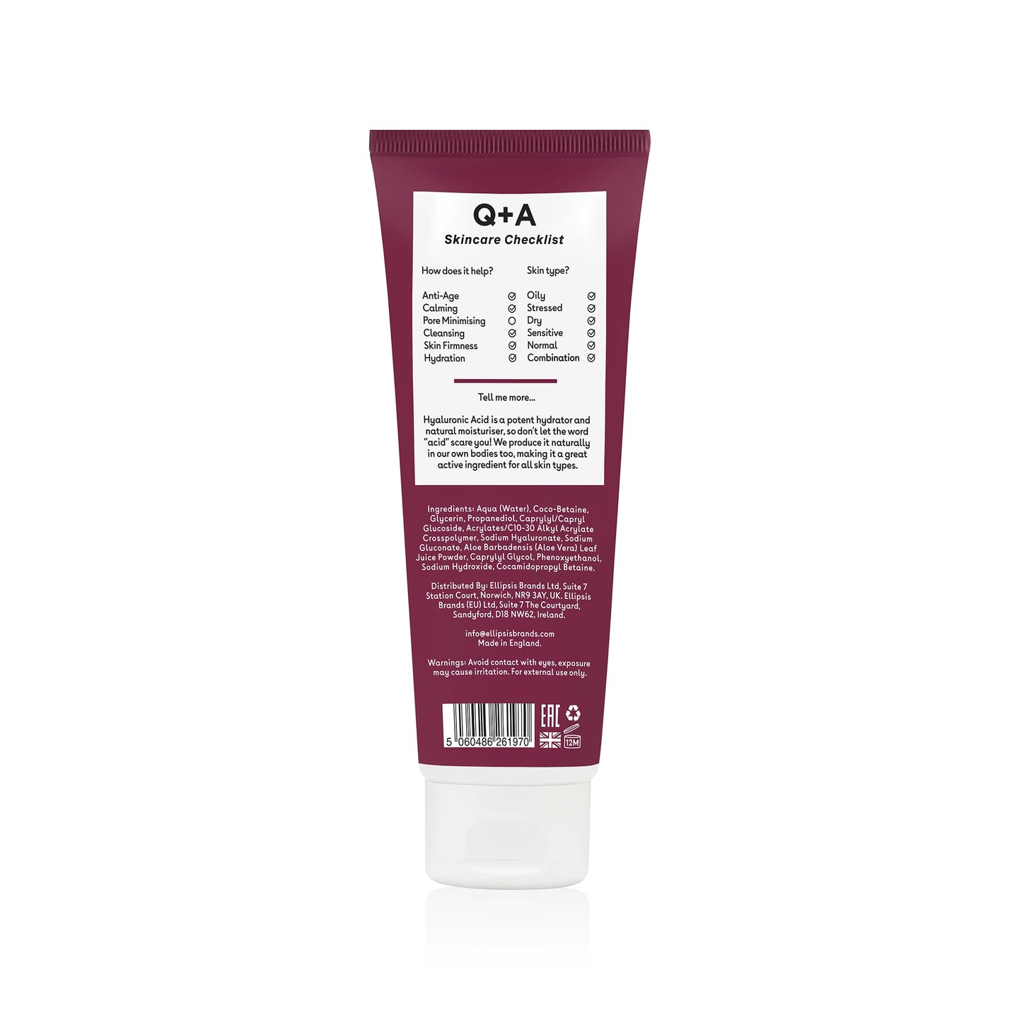 Q+A Hyaluronic Acid Cleansing Gel 125ml