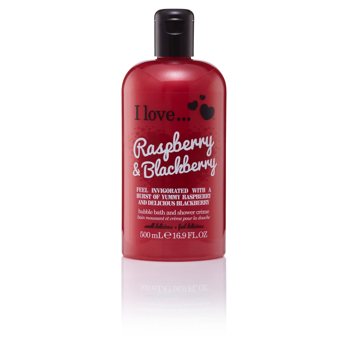 I Love Raspberry & Blackberry Bubble Bath and Shower Cream 500ml