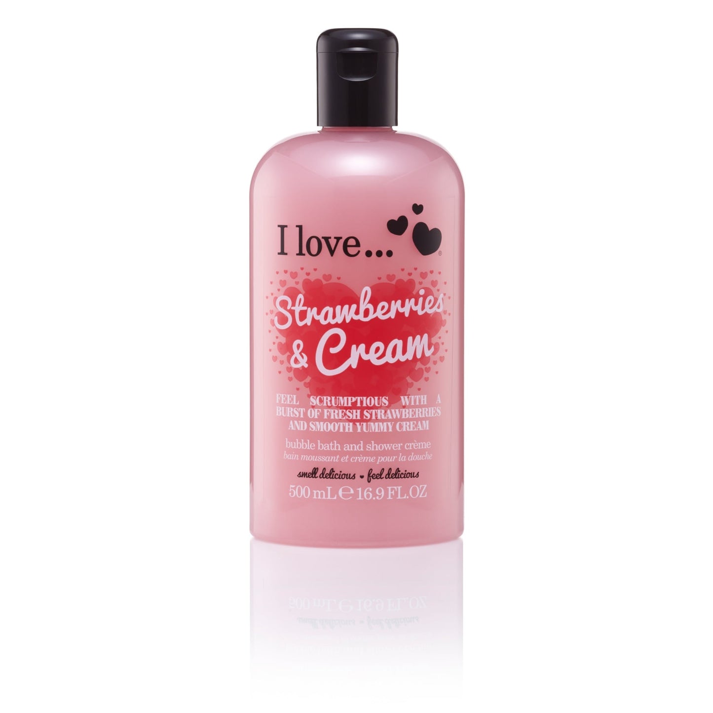 I Love Strawberries & Cream Bubble Bath and Shower Cream 500ml