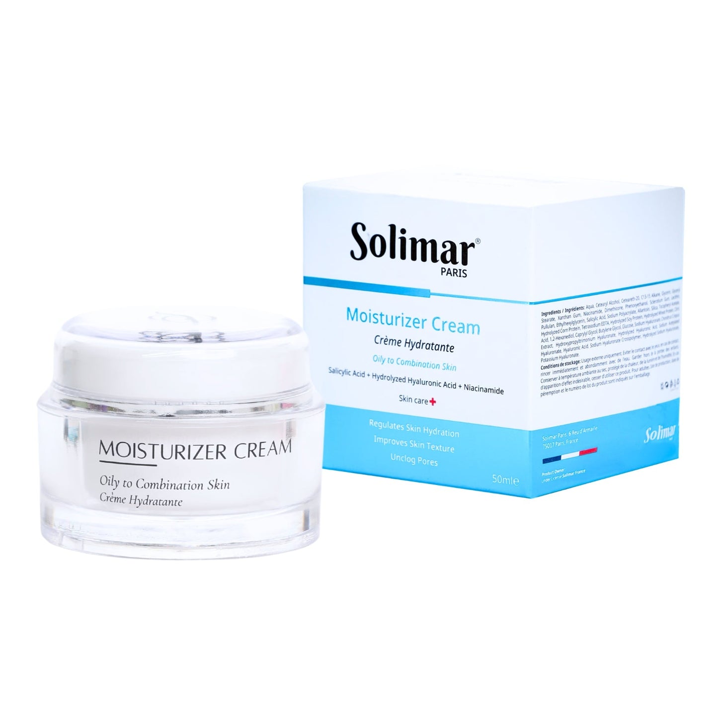 Solimar Paris Moisturizer Cream - Oily to Combination Skin 50ml