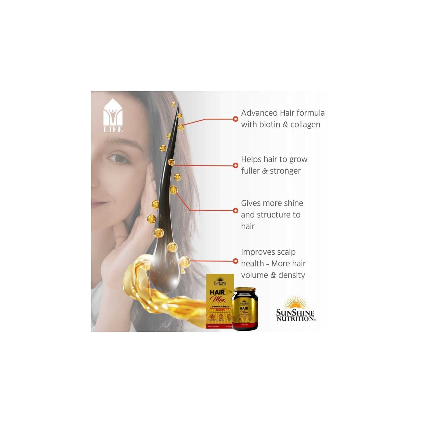 Sunshine Nutrition Hair Max 100 Tabletslets