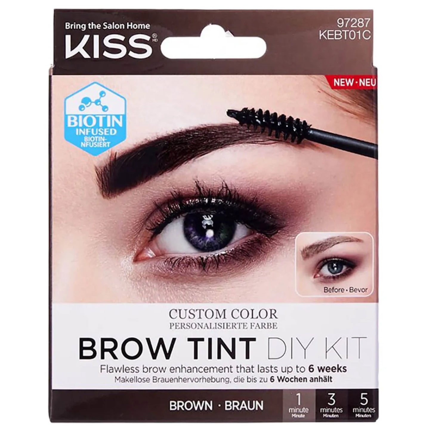 Kiss Brow Tint Diy Kit - Brown