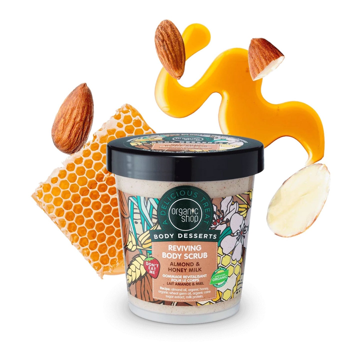 Organic Shop Body Desserts Almond Honey Revitalizing Body Scrub 450 ml