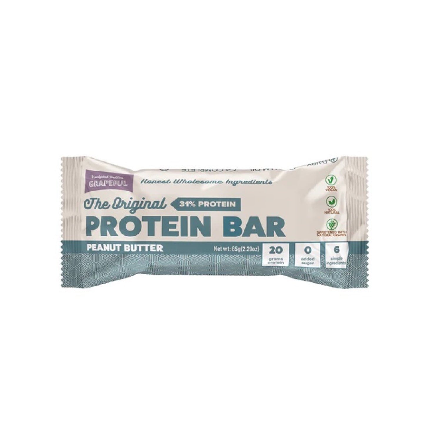 Zollipops Grapeful Vegan Peanut Protein Bar 65g