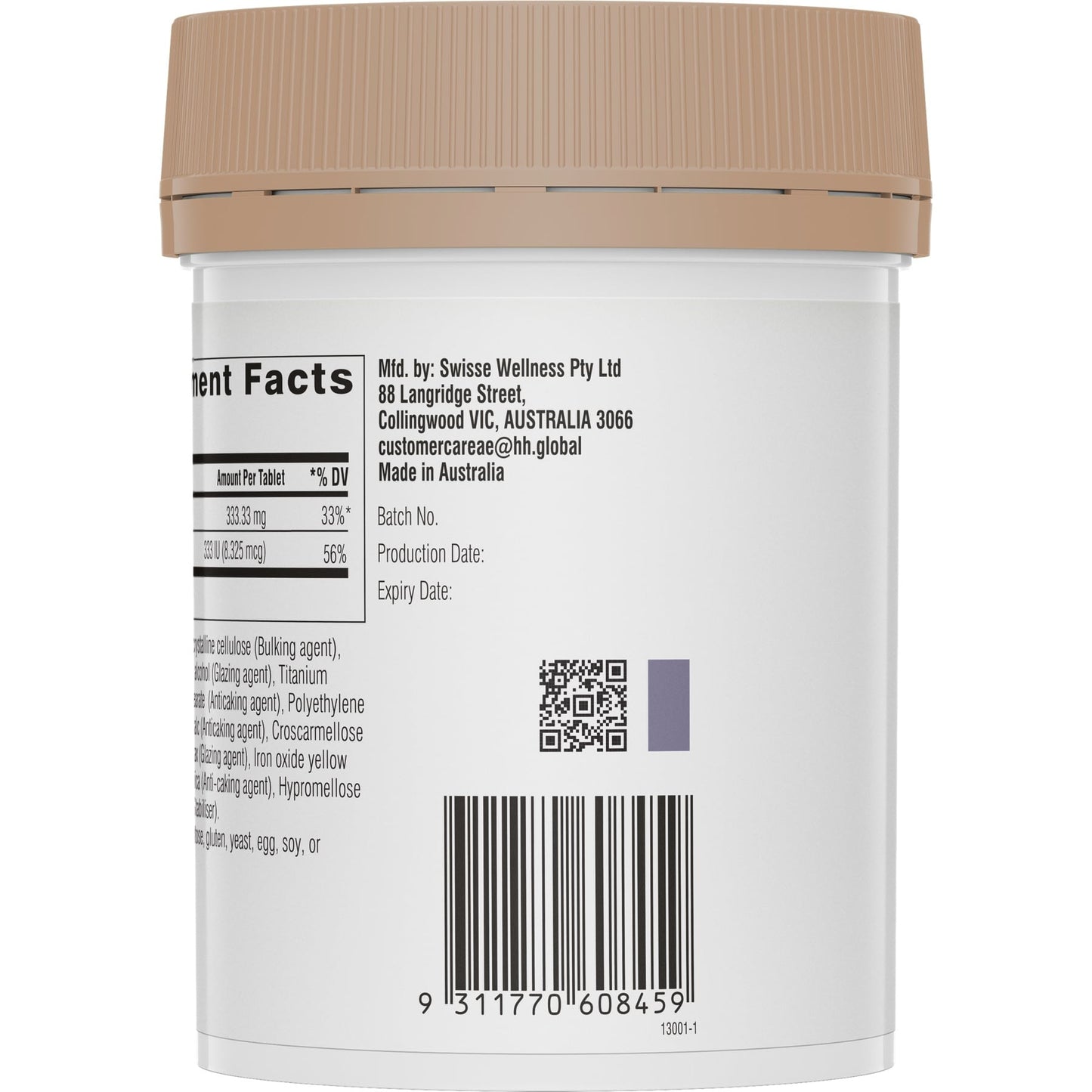 Swisse Ub Calcium + Vitamin D 90 Tab