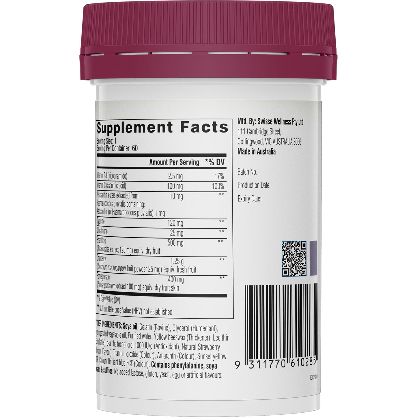 Swisse Beauty Bright Skin Booster 60 Cap