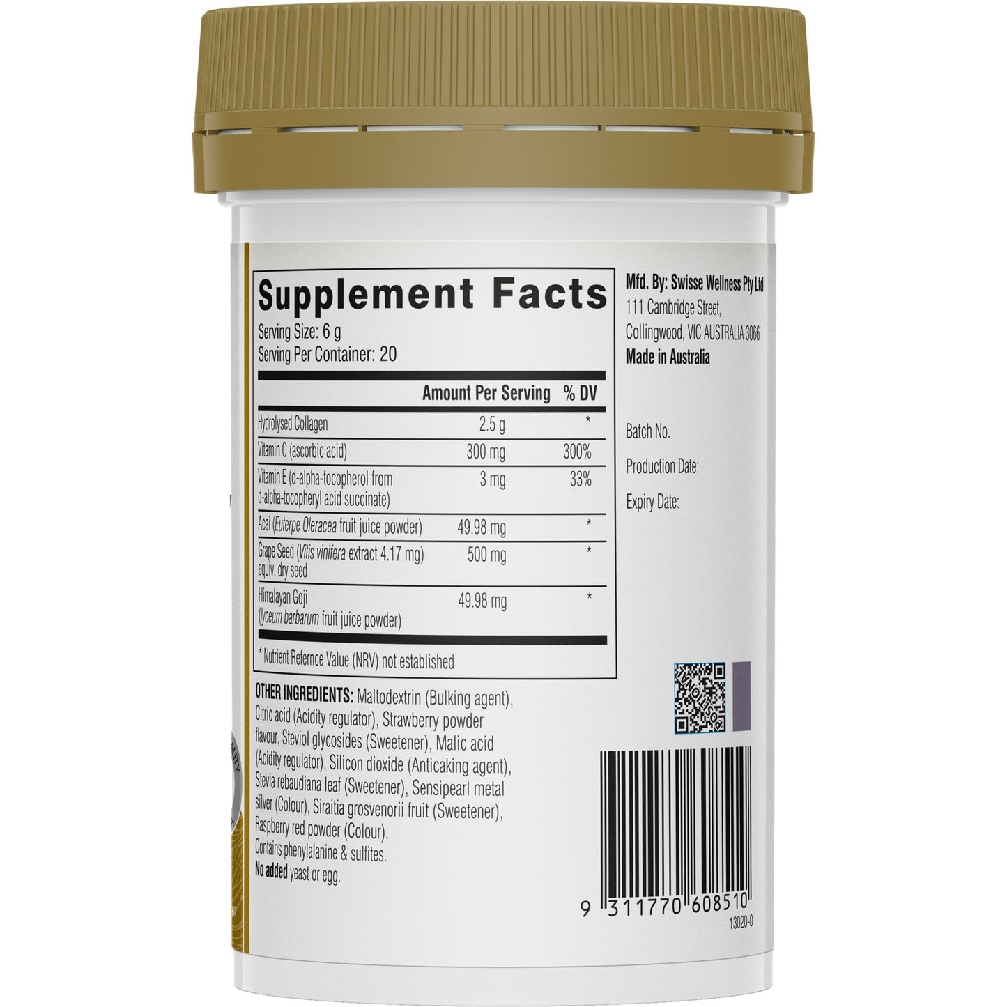 Swisse Beauty Collagen Glow Powder 120g