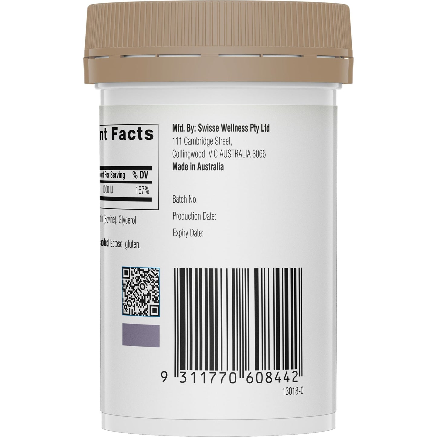 Swisse Ub Vitamin D 60 Cap