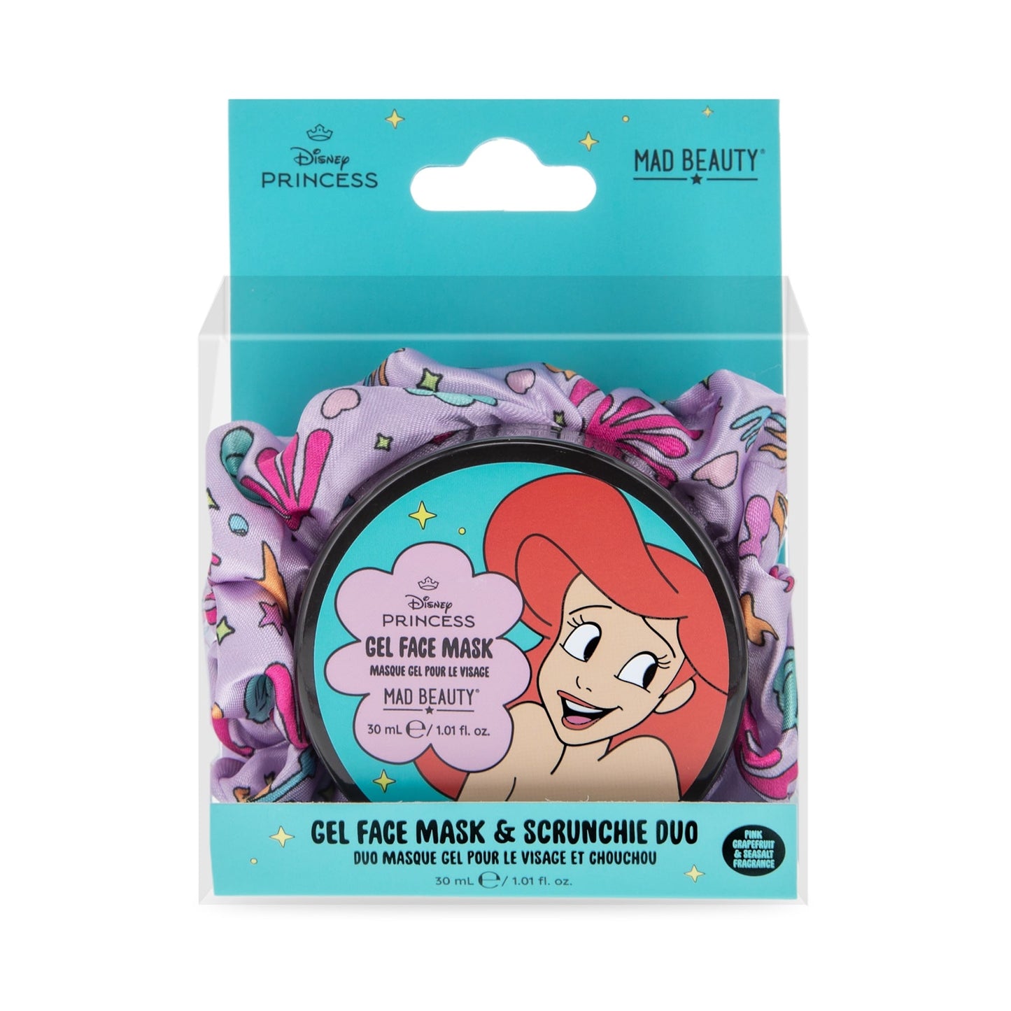 Mad Beauty Disney Princess Express Yourself - Gel Face Mask & Scrunchie Set Ariel