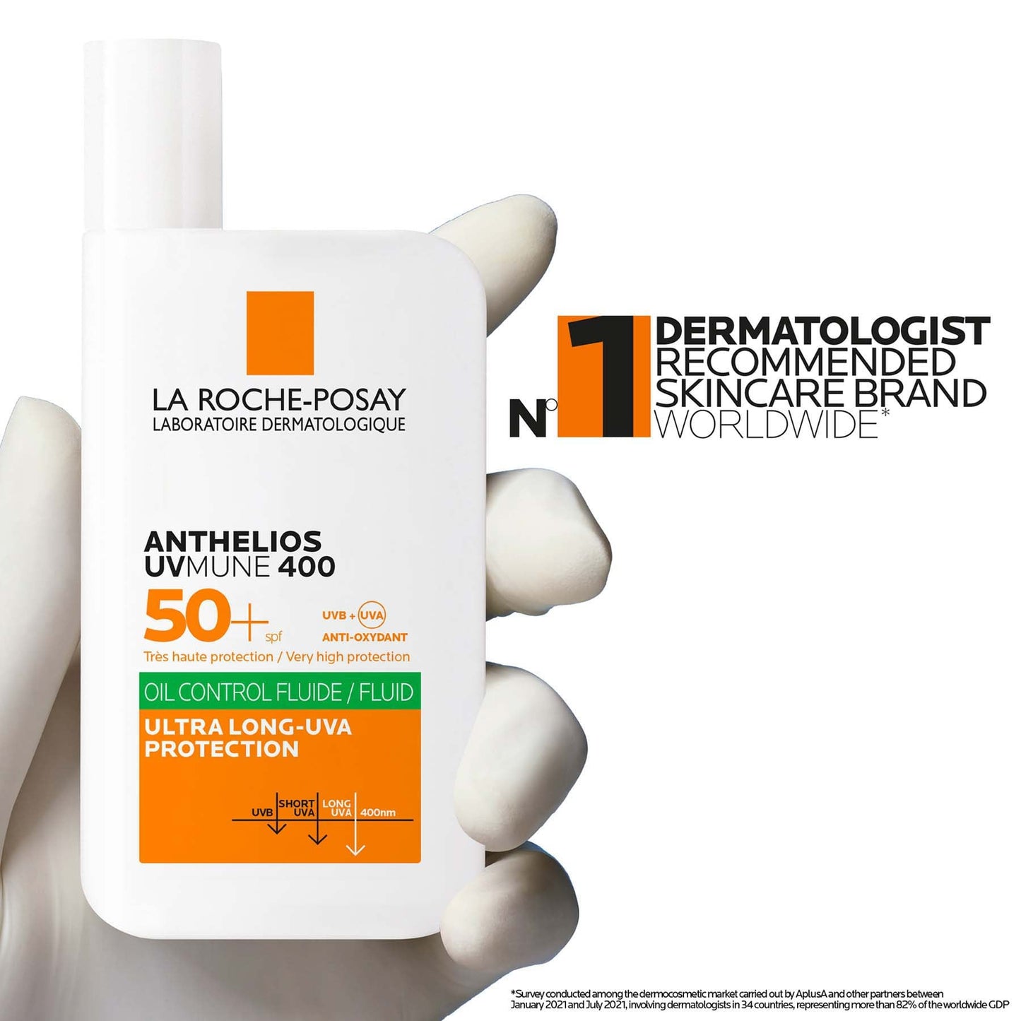La Roche-posay Anthelios Uvmune 400 Oil Control Invisible Fluid Sunscreen Spf 50+ for Oily Skin 50ml
