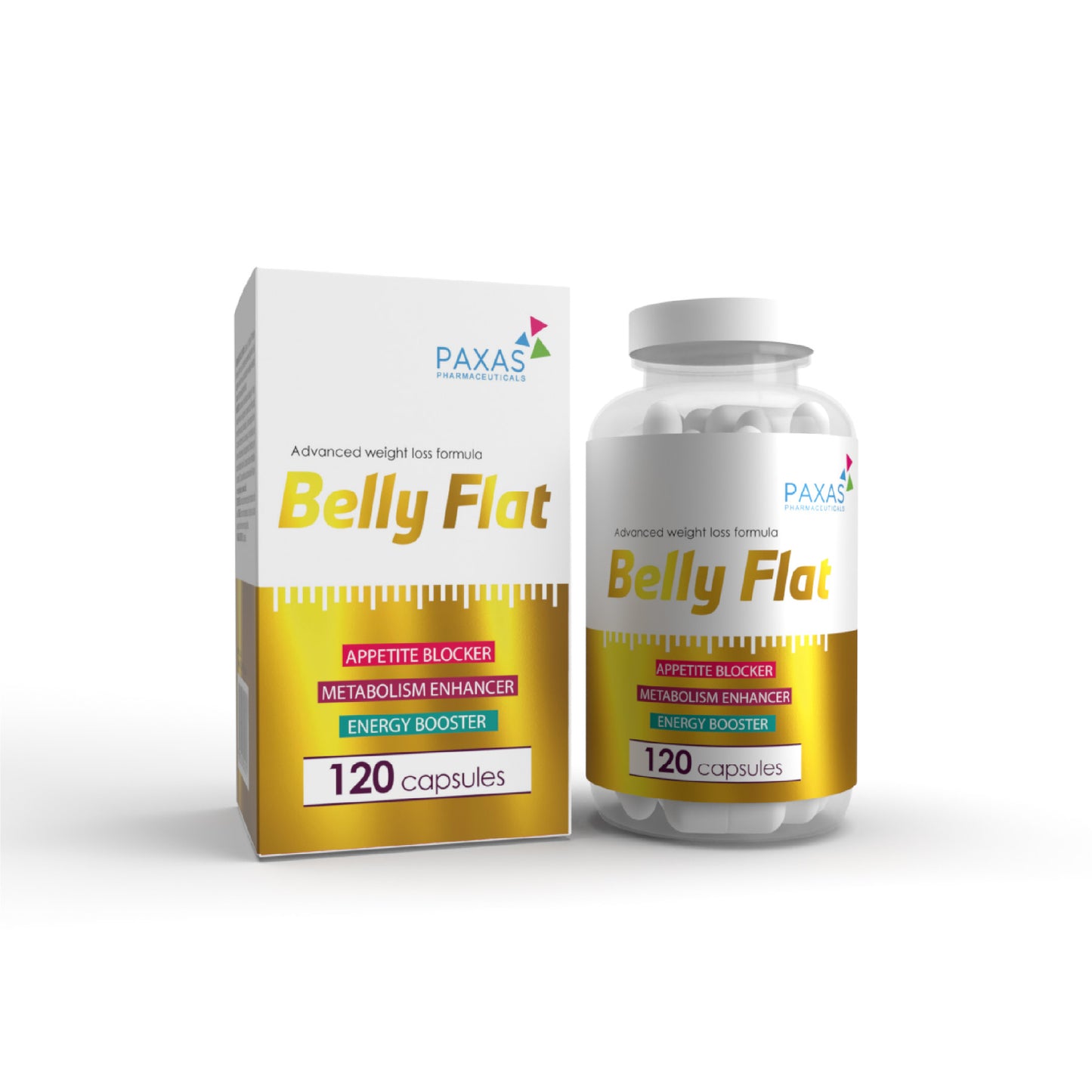 Paxas Advanced Weight Loss Formula Belly Flat 120 Capsules