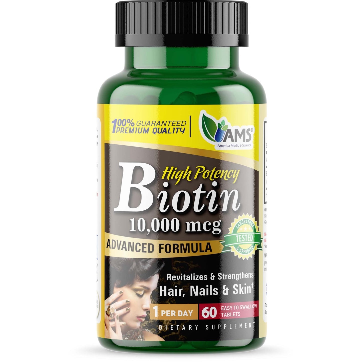 AMS Biotin 10,000 Micrograms 60 Tablets