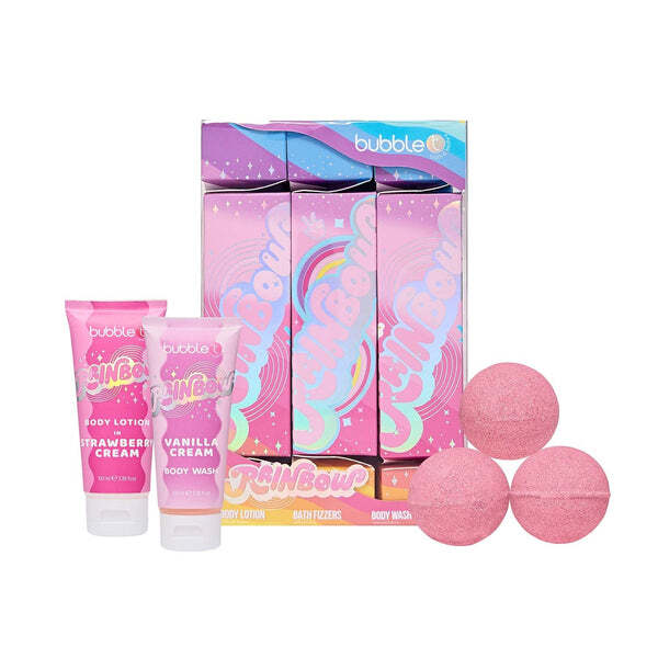 Bubble T Cosmetics Rainbow Cracker Gift Set - Set of 3