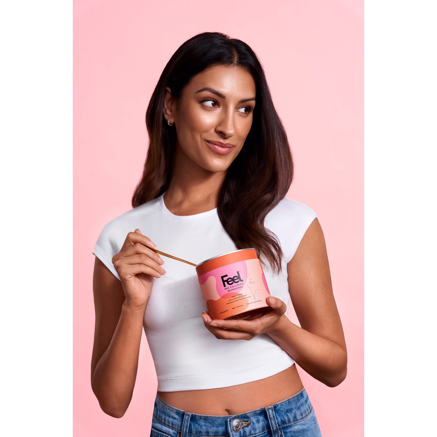 Feel Collagen Powder Strawberry Peach 300g