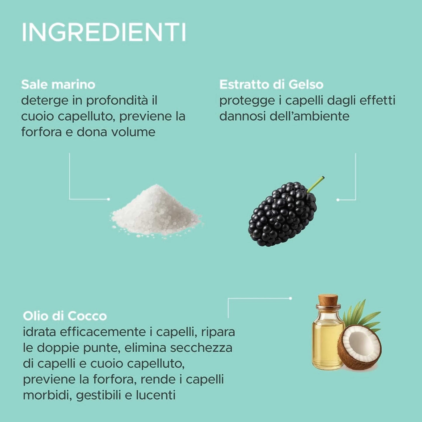 Organic Mimi Sea Salt & Mulberry Shampoo Scrub 280 g