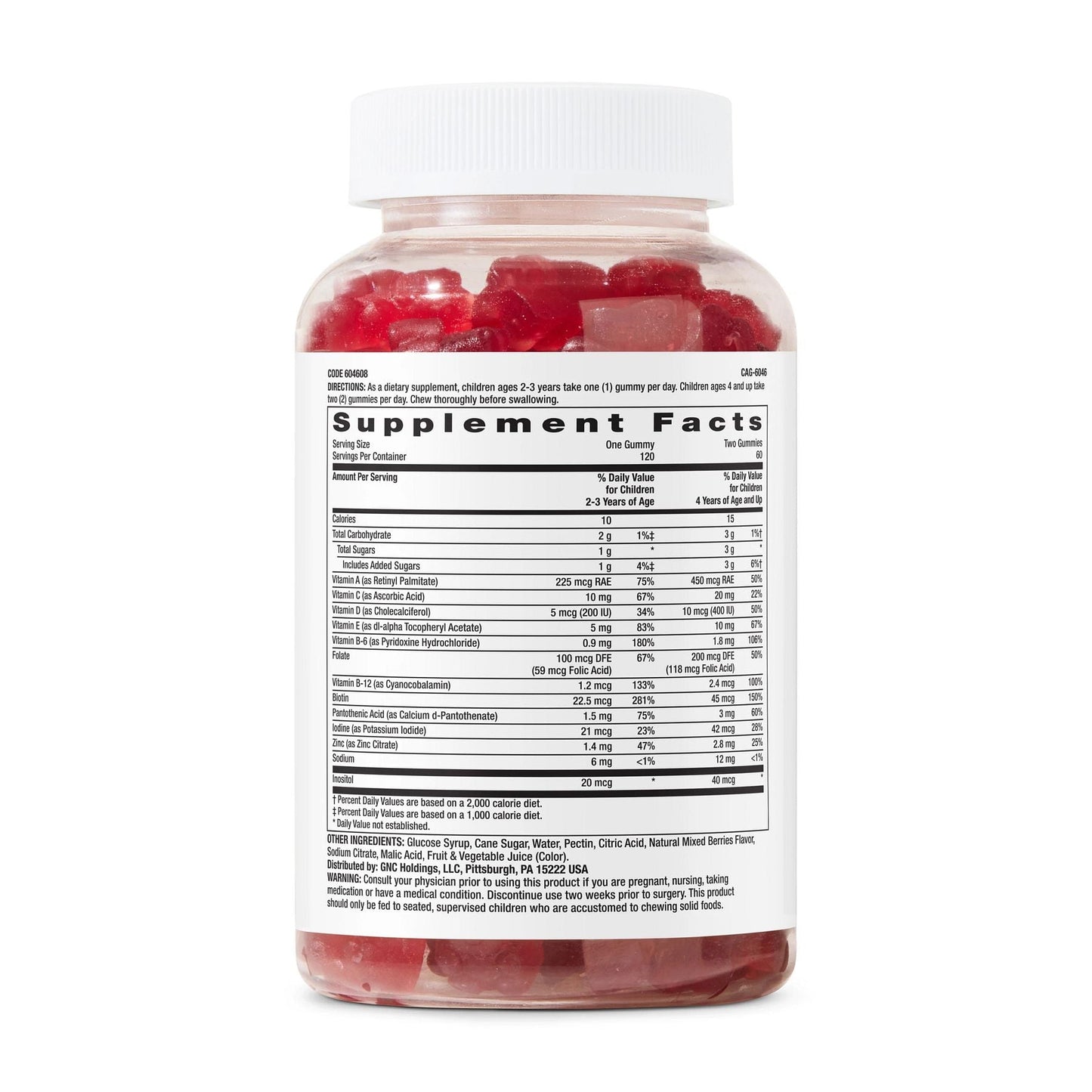 GNC Milestones Kid's Gummy Multivitamin 120 Gummies