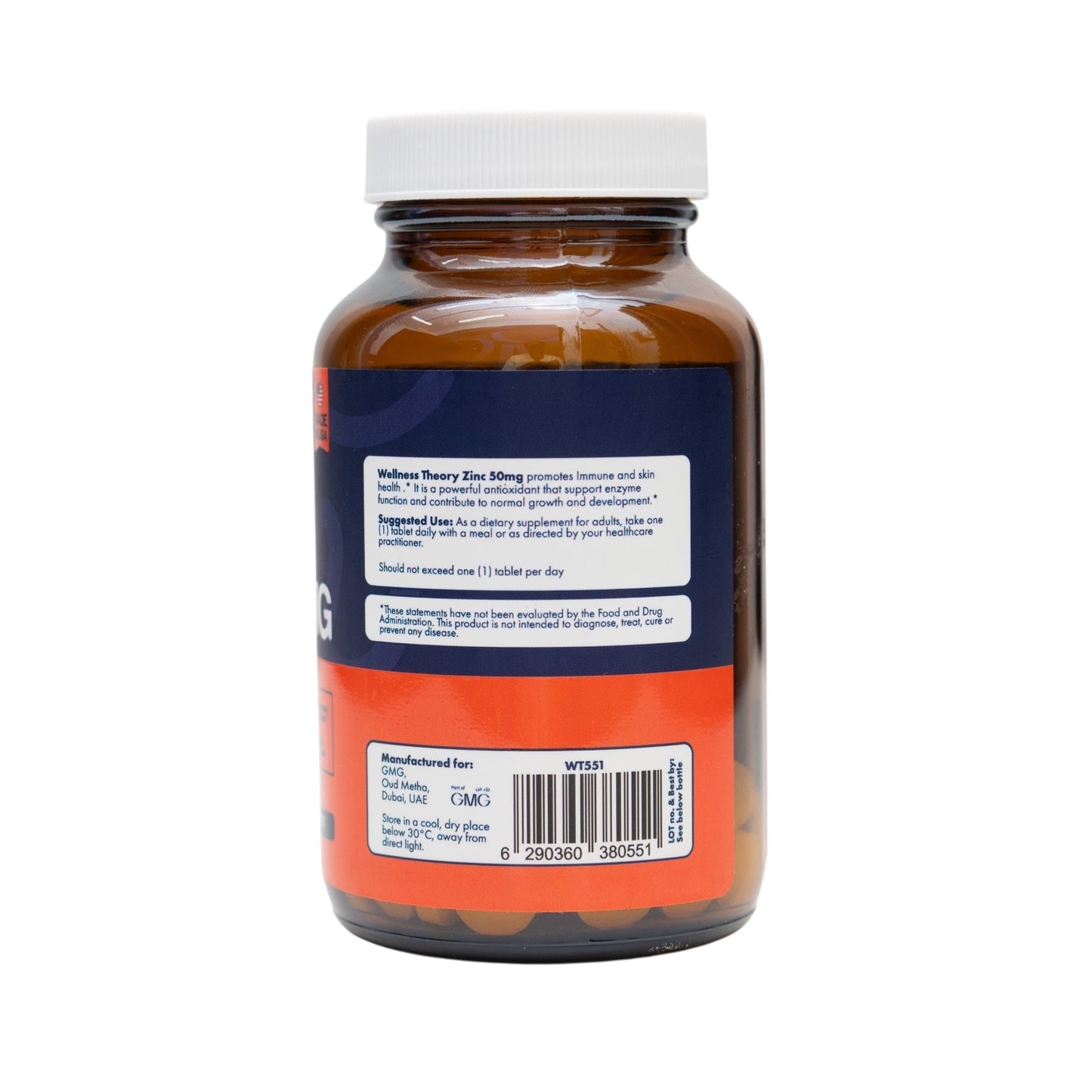 Wellness Theory Zinc 50 mg - 60 Tablets