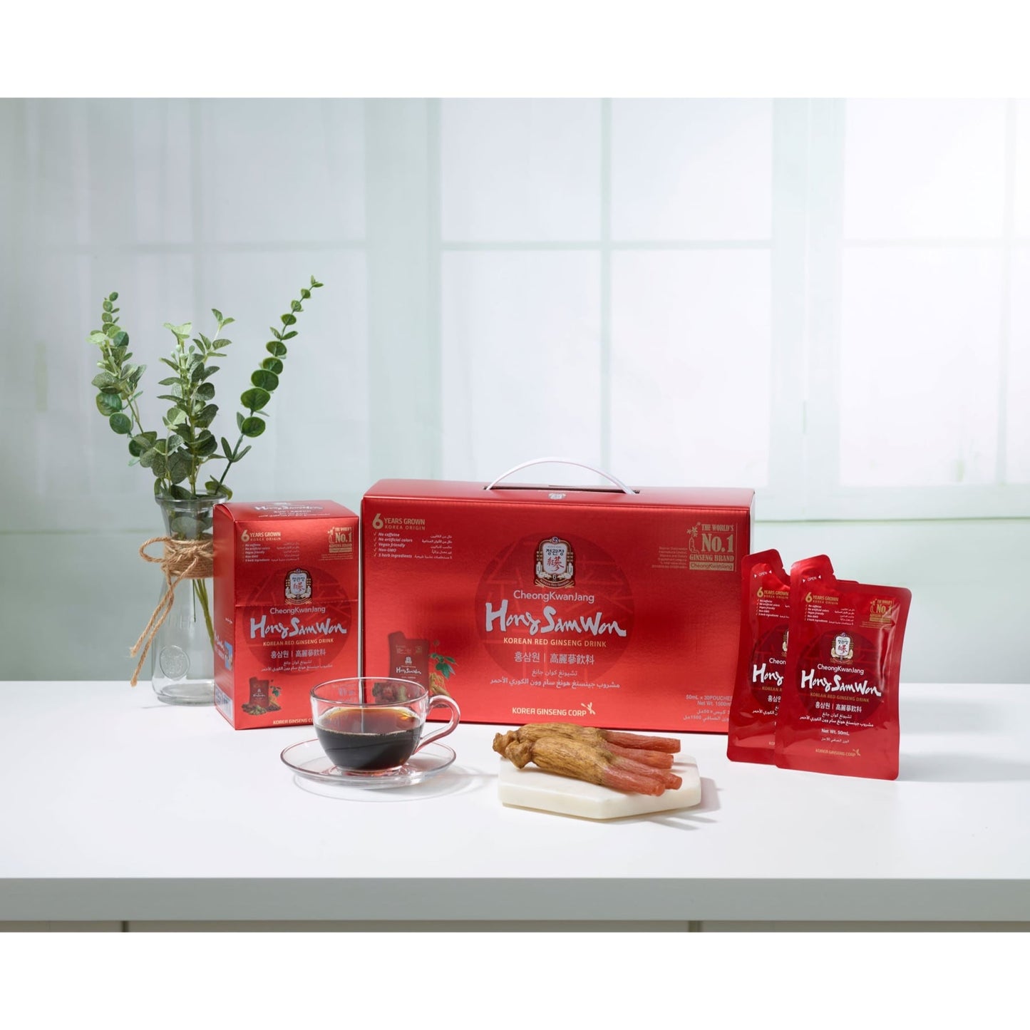 CKJ Hong Sam Won Korean Red Ginseng Drink 30 x 50ml Pouches