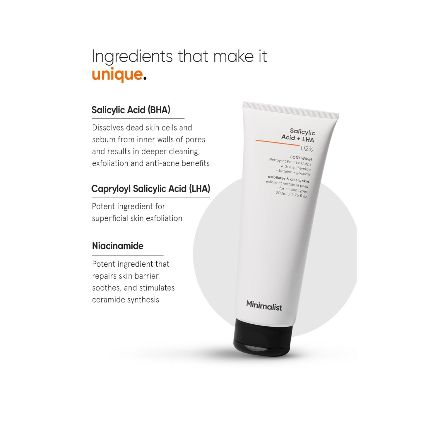Minimalist Salicylic Acid + LHA 02% Body Wash
