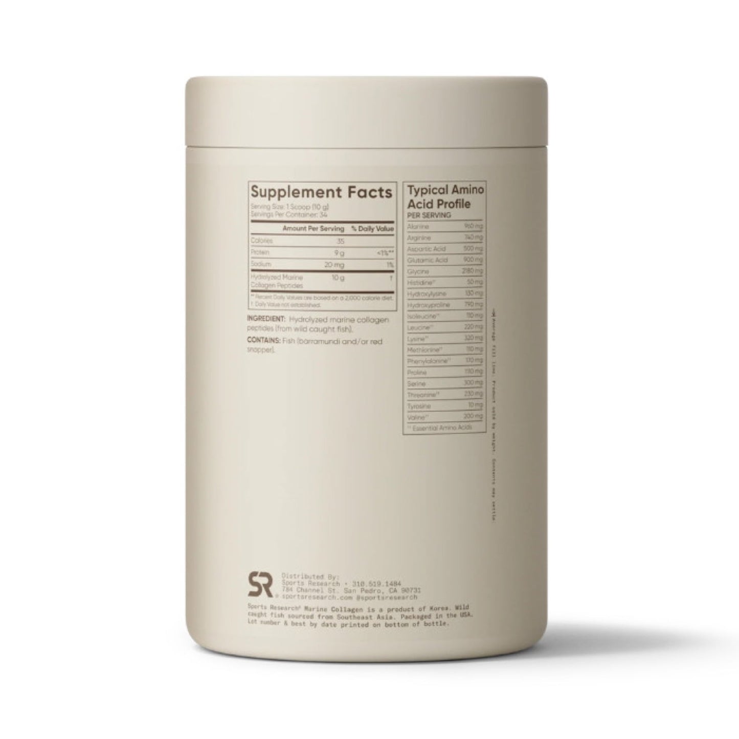 Sports Research Marine Collagen Unflavoured 340g