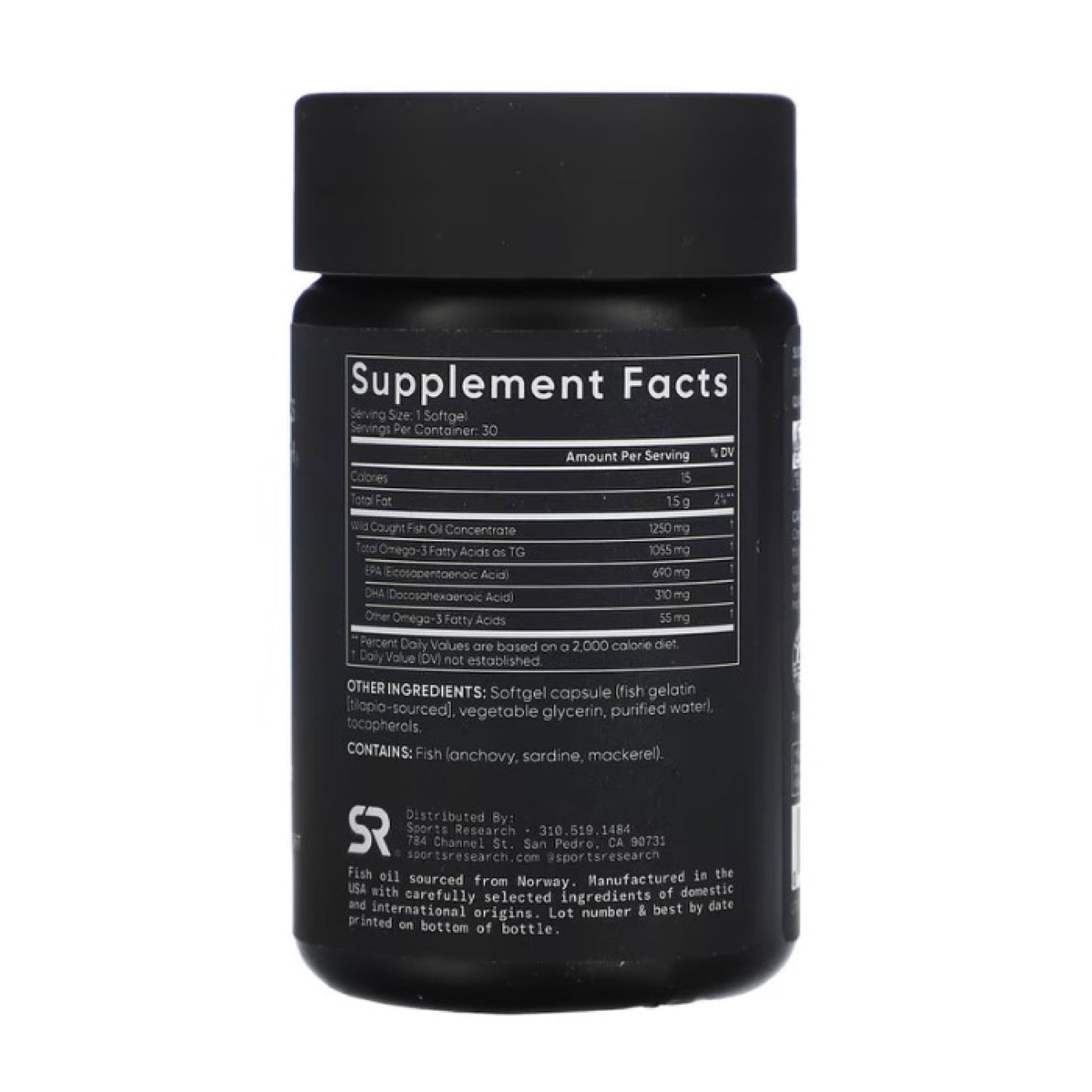 Sports Research Omega-3 Fish Oil 1250MG Softgel 30s