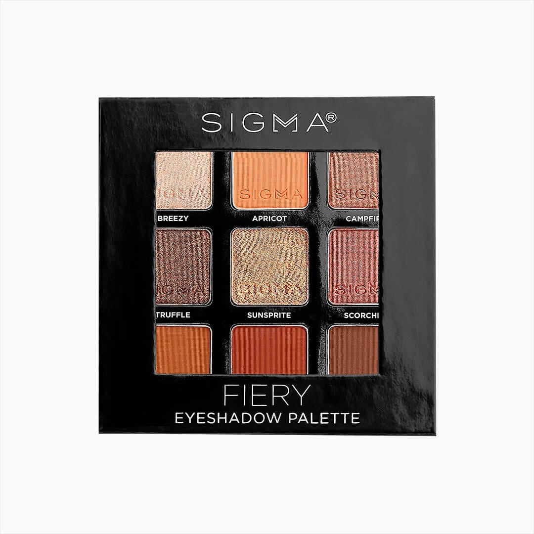 Eyeshadow Palette - 9 shades Fiery|64.2g