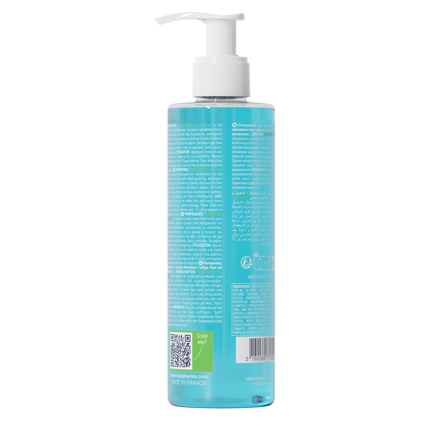 Isispharma Teen Derm Gel Sensitive 250ml