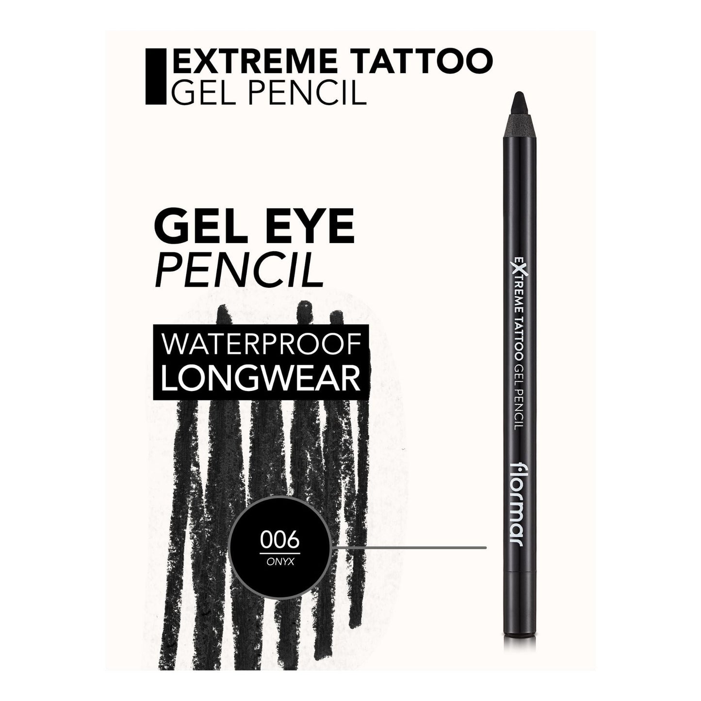 Flormar Extreme Tattoo Gel Pencil-06 Onyx Sa